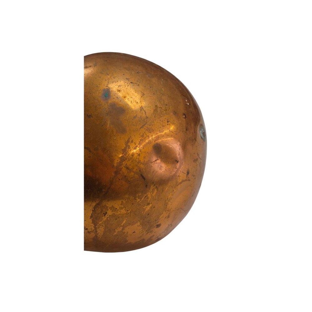 Vintage Copper Hanging Planter Rustic Farmhouse Decor Artisan Crafted Patina Bow - Picture 5 of 7